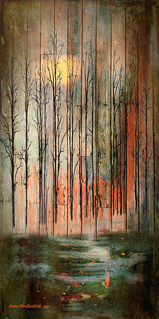 Painted Fence Scene